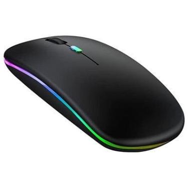 Imagem de Mouse Sem Fio Fy Wireless Recarregável RGB Gamer 1600DPI, preto