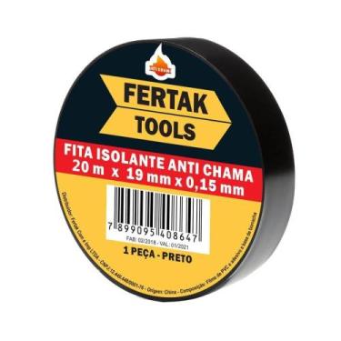 Imagem de Kit 10X Fita Isolante Antichama, 20M X 19 Mm Fertak Cod 3420