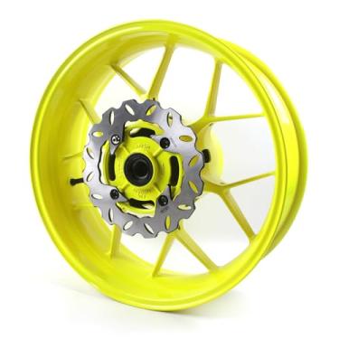 Imagem de Arashi roda traseira e disco de freio rotor para Honda CBR600RR 2007-2017, acessórios de reposição de motocicleta amarelo neon