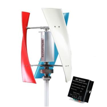 Imagem de 220V,14000W Kit de gerador de vigilância eólica vertical, kit de energia eólica portátil de turbina eólica com controlador de carga para uso da fábrica doméstica (12V 24V 48V 220V)