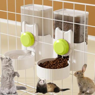 Imagem de Alimentador de coelhos e dispensador de água Lemtrflo para gaiola