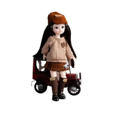 Imagem de Bonecas BJD De 30cm Conjunto Completo Roupas De Boneca Anime Olhos 3D 