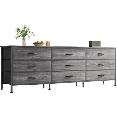 Imagem de Cômoda Huuger 160 cm com 9 gavetas e suporte de TV para TV de 55 a 70 