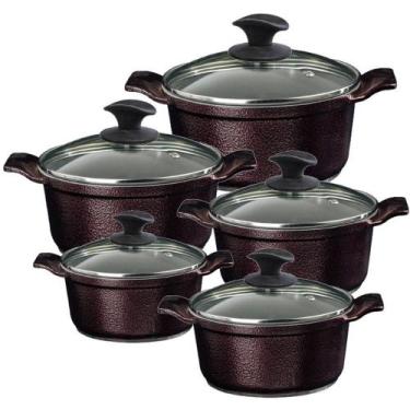 Imagem de Jogo Panela Cereja Antiaderente Cerâmica Javali Aa 16 A 24