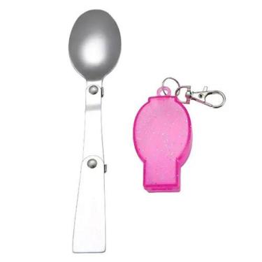 Imagem de Chaveiro Com Colher Dobrável Acampamento Crianças Rosa - YAAY