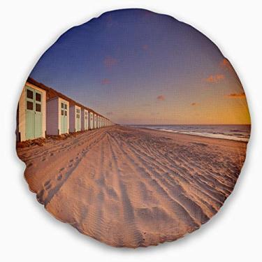 Imagem de Designart Laguna Canapa Bolívia ao pôr do sol, manta de paisagem moderna, sala de estar, sofá, enchimento de almofada + capa de almofada impressa em ambos os lados 40,64 cm