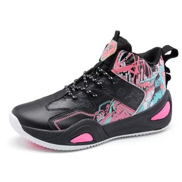 Imagem de Bolognifi Os sapatos de basquete homens para competições Equipamento de basquetebol(Negro,34 BR)