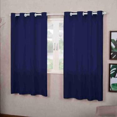 Imagem de Cortina Roma Decorativa, 2 Folhas, 2,00m x 1,70m, Poliéster, para Sala, Quarto, Escritório e Cozinha (MARINHO)