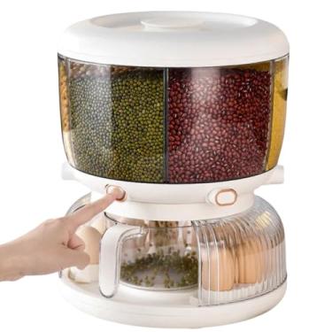 Imagem de Dispenser Giratório para Grãos com Organizador de Ovos, Capacidade 10Kg