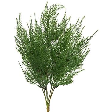 Imagem de Vickerman Arbusto artificial de aspargos verdes de 49,5 cm para uso diário – Arbusto sintético de plantas para interior – Verde para decoração de casa ou escritório – Sem manutenção