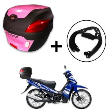 Imagem de Baú 41 litros Awa Proos com Bagageiro para CRYPTON 115 2010-2023, Rosa