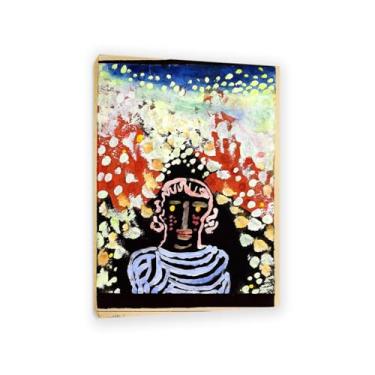 Imagem de Paul Klee Arte de parede Bildnis in der Laube Poster surrealismo Impressão de arte em tela por Paul Klee Pintura arte de imagem quarto sala de estar escritório decoração de parede 100 x 70 cm