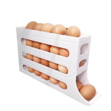Imagem de Organizador Porta Ovos para Geladeira 4 Andares - Suporte para Ovos com Capacidade para 20-30 Unidades, Prático e Econômico(4 andares)