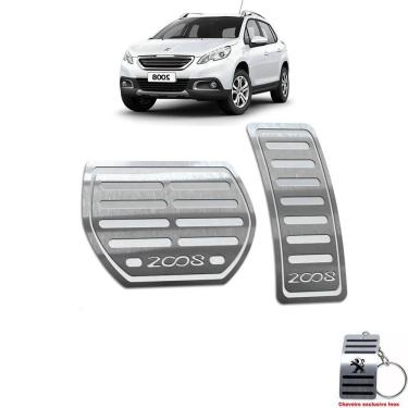 Imagem de Pedaleira Peugeot 2008 Automatico 2015 Até 2019 Aço Inox