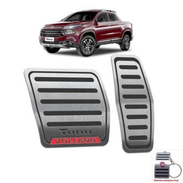 Imagem de Pedaleiras Em Aço Inox Fiat Toro Volcano 2016 A 2021 Preto