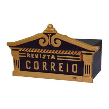Imagem de Caixa de Correio Para Cartas Ouro Fino Detras 20x40x15cm - Metal Mig