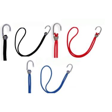 Imagem de Kit 150 Elásticos Extensor Borracha Lona Caminhão 3 Cores