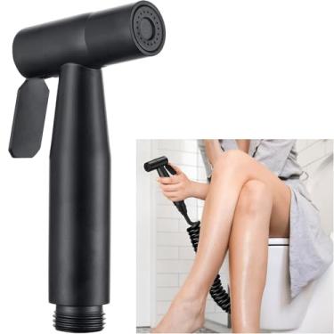 Imagem de Fat-Cat Pulverizador de bidê portátil para vaso sanitário portátil para chuveiro de animais de estimação pulverizador de água assento acessório bidê banheiro spray de aço inoxidável para higiene