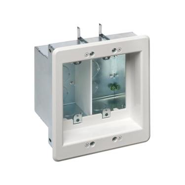 Imagem de Arlington Kit de placa de parede para tomada embutida TVBS505-1 TVBS505, 2 grupos, branco