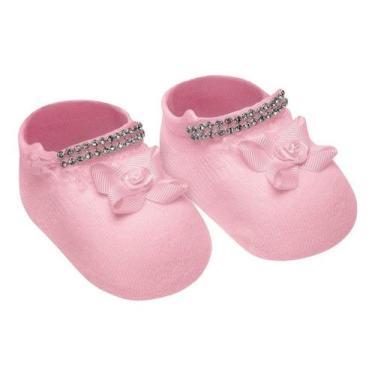 Imagem de Sapatinho Infantil Bebê Com Strass e Laço Ref: 1003 - Selene