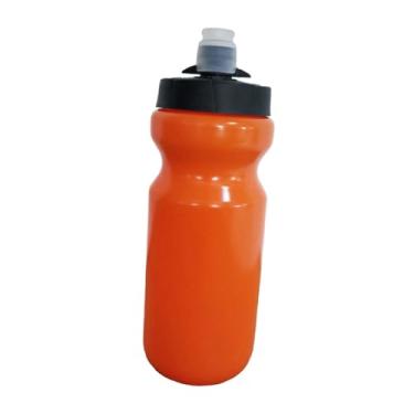 Imagem de KiBcsLic Garrafa de água esportiva Squeeze 620ml portátil para mulheres e homens, à prova de vazamento, copo de água para boxe, ciclismo, fitness e futebol, Laranja
