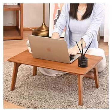 Imagem de Mesa de centro pequena para laptop, design dobrável, fácil de guardar para sala de estar, sala de jantar, chá (uma cor 60 x 40 x 25 cm)