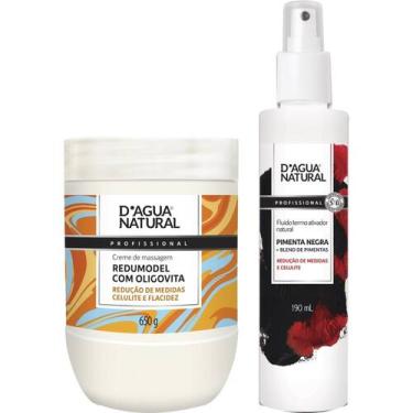Imagem de Kit redução de medidas fluido pimenta negra E creme redutor 650g - D'Á