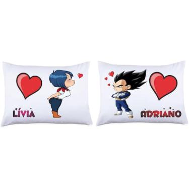 Imagem de Fronhas Personalizadas Vegeta E Bulma - Doces.Recordações