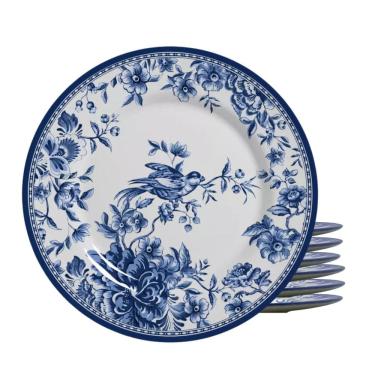 Imagem de Jogo De Pratos Sobremesa Cerâmica 20Cm 6Pcs Chinese Garden