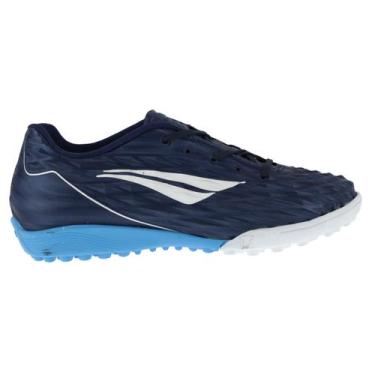 Imagem de Chuteira Penalty Society Se7e XXI Azul e Branca - Infantil, 35, Azul