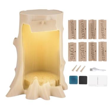 Imagem de FALDAA 111 - Decoração de tronco de árvore - Decoração de mesa de centro esculpida à mão, decoração chinesa, prateleira moderna, objetos rústicos para casa, sala de estar, quarto (marrom)