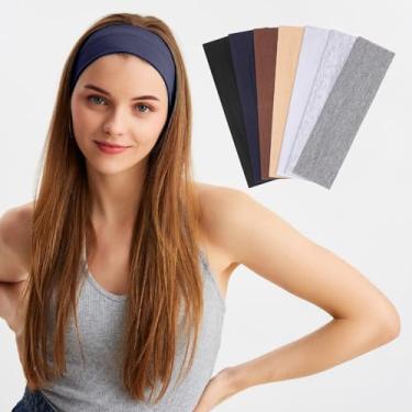 Imagem de Bandanas de ioga elásticas antiderrapantes e modernas, 7 unidades, multicoloridas para esportes, ioga, corrida DJA16-47