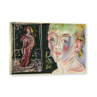 Imagem de Moldura de champanhe. Impressões Raoul Dufy, (cabeça de uma mulher), pôster de viagem vintage, arte impressionista, imagem de arte de parede em tela para decoração de casa. 50 x 70 cm - 19,6 x 27,5