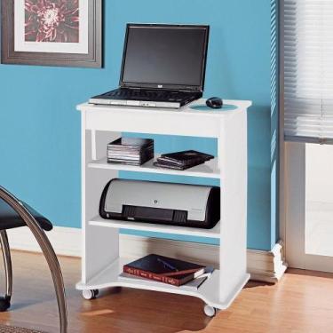 Imagem de Escrivaninha 55Cm+Tampo Portátil Cr25213 Branca Branco - MULTIMOVEIS