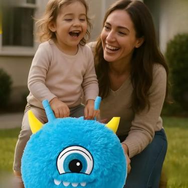 Imagem de Bola Pelúcia Inflável Monstro Fofa Azul Brinquedo Criança Bomba (59 caracteres)