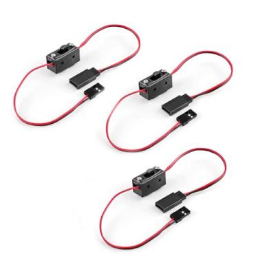 Imagem de GLOBACT 3 PCS On/Off Power Switch Battery Receiver Plug Connector RC Servo Light Switch for HSP 1/8 1/10 1/16 RC Crawler Buggy Car Multicopter Airplane Universal Upgrade Parts