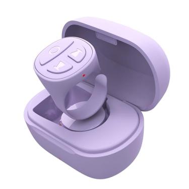 Imagem de Vekesen Anel de rolagem Tiktok para iPhone, controle remoto de câmera Bluetooth, controle remoto para TIK Tok Anel de rolagem para iPhone, Android (roxo)