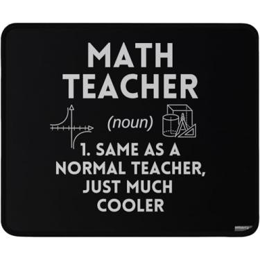 Imagem de 99WakeUp Mouse pad de definição de professor de matemática, mouse pad preto, design lavável, 24 x 19 cm, acessório de mesa de escritório com citação engraçada