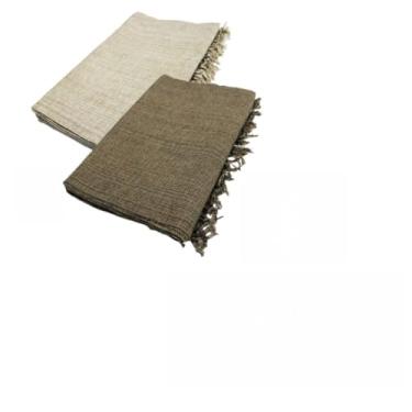 Imagem de Kit 2 Mantas para Sofá Gigante 100% Algodão – Manta Decorativa e Protetora para Sala de Estar (1 Caramelo + 1 Marrom Mesclado)