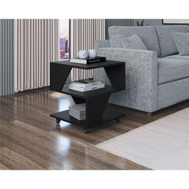 Imagem de Kit Sapateira Spin Tropical 3 Portas E 2 Mesas De Cabeceira Preto/carvalho