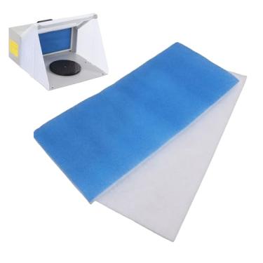 Imagem de Asixxsix Filtro de Cabine de Pintura, Filtro de Cabine de Pulverização de Aerógrafo de Camada Dupla de 15,7 X 7,3 Polegadas, Filtros de Exaustão de Cabine de Pintura de Fibra de Vidro