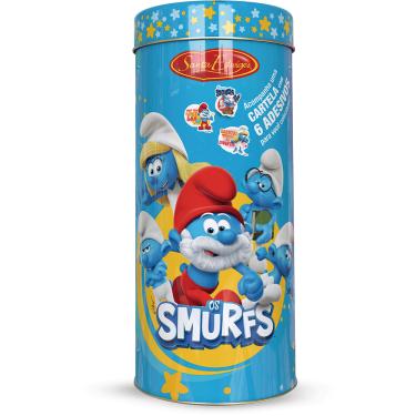 Imagem de Biscoito de Leite Lata Porta-Lápis Smurfs 100g