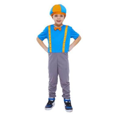 Imagem de Fantasia Blippi Infantil  Macacão e Chapéu - Abrakadabra, Unica, P