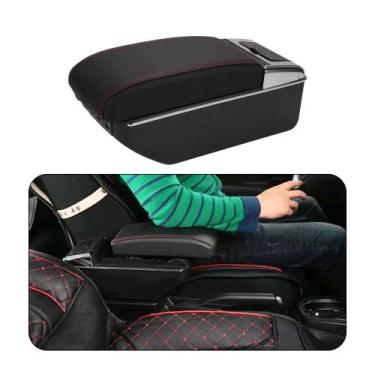 Imagem de Console Apoio Universal Carro Entrada Usb Preto Vermelho - Veon