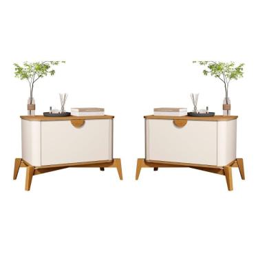 Imagem de Conjunto Mesa De Cabeceira San Marino Off White Nature