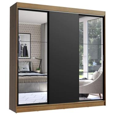 Imagem de Guarda Roupa Casal 3 Portas Correr e Espelho Istambul Madesa