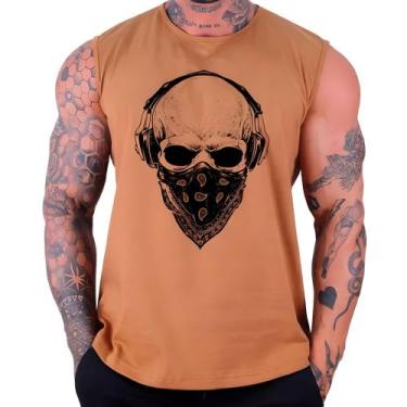 Imagem de Regata Machão Estampada Caveira Justiceiro Pitbull Skull Fitness Trein