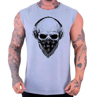 Imagem de Regata Machão Estampada Caveira Justiceiro Pitbull Skull Fitness Trein