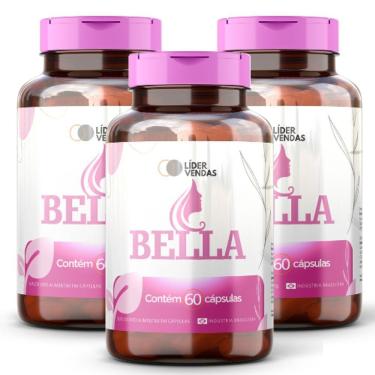 Imagem de Bella 500mg 60 Capsulas - 3 Potes Beleza E Vitalidade De Dentro Para Fora!