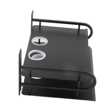 Imagem de aqxreight Prateleira de Parede Flutuante de Camada Dupla para Roteador de Caixa de TV e Soluções de Armazenamento Em DVD